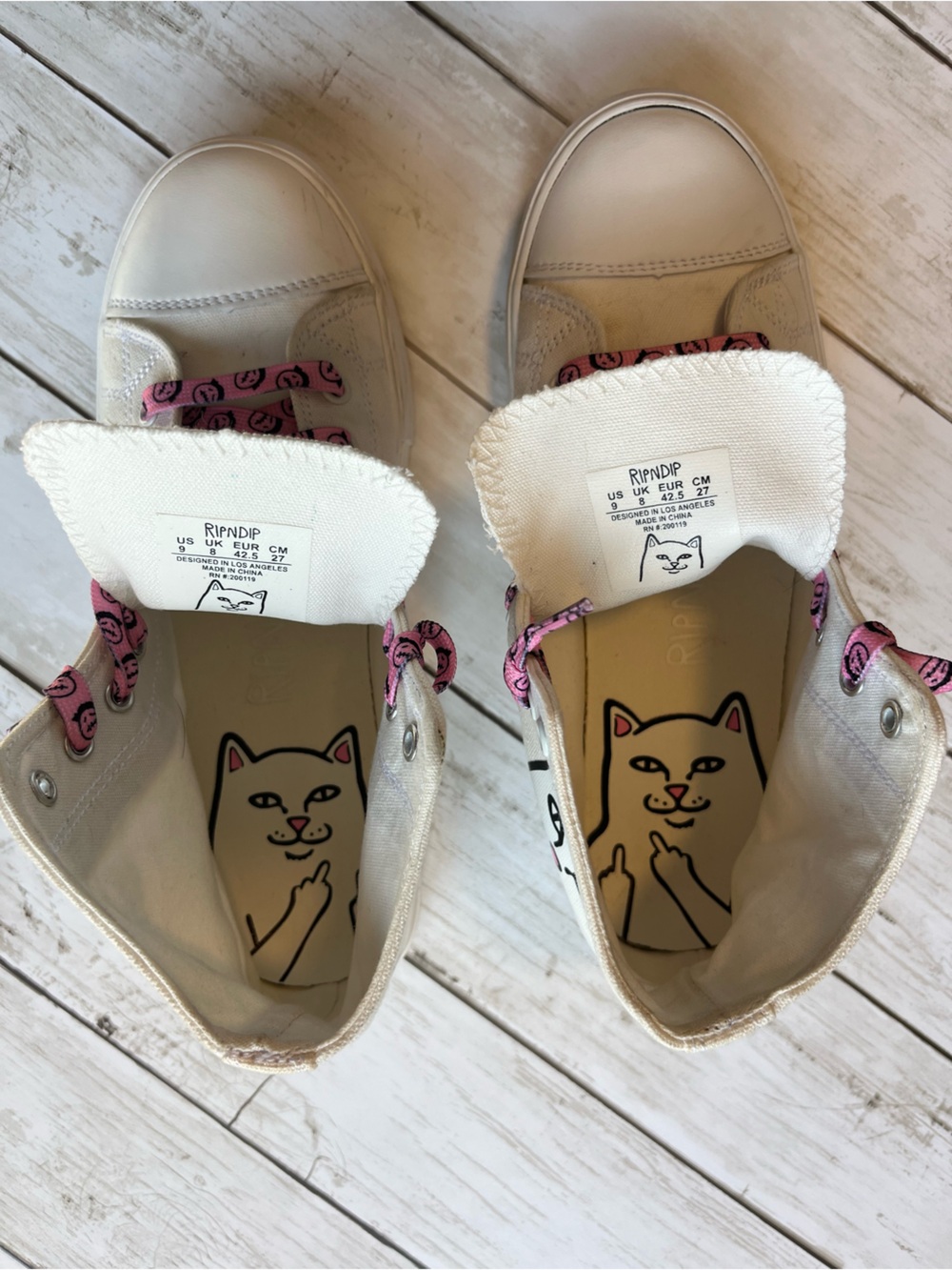 RIPNDIP Lord Nermal White Hi-Top Shoes - Picture 15 of 15
